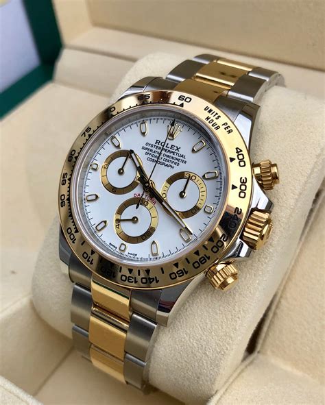 rolex daytona 2 tone gold dial grey|rolex daytona gold price.